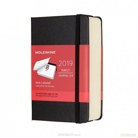 Kalendarz 2019 dzienny 12M na biurko czarny [KALENDARZ]