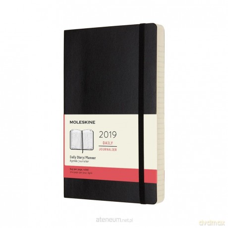 Kalendarz 2019 dzienny 12ML czarny [KALENDARZ]