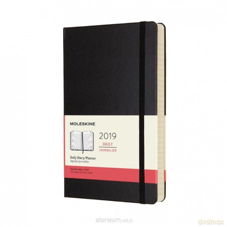 Kalendarz 2019 dzienny 12ML czarny [KALENDARZ]