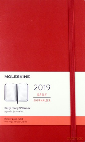 Kalendarz 2019 dzienny 12ML czerwony [KALENDARZ]