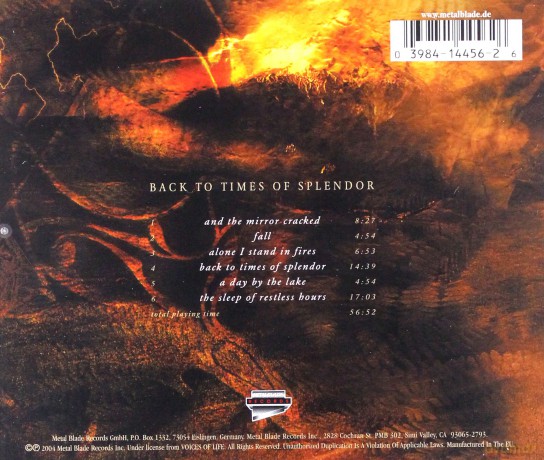 Disillusion: Back To Times Of Splendor  [CD]