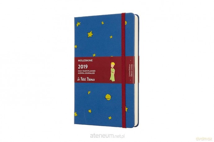 Kalendarz 2019 dzienny 12ML niebieski Mały Książe [KALENDARZ]