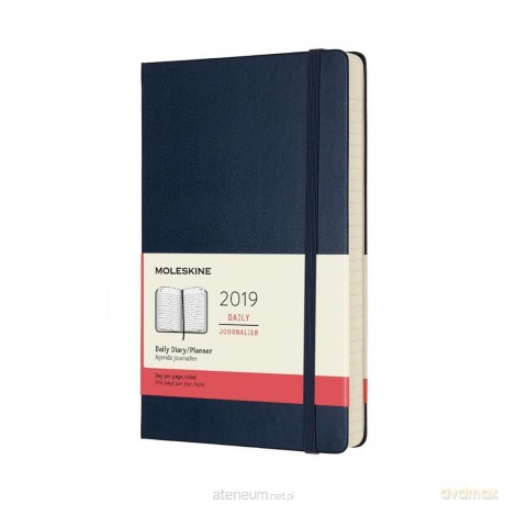Kalendarz 2019 dzienny 12ML szafirowy [KALENDARZ]