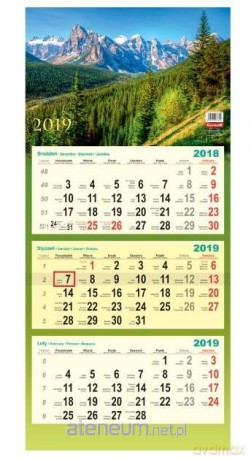 Kalendarz 2019 Trójdzielny Pejzaż-Góry [KALENDARZ]