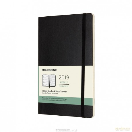 Kalendarz 2019 tygodniowy 12ML czarny [KALENDARZ]