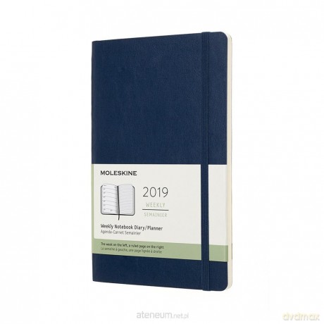 Kalendarz 2019 tygodniowy 12ML szafirowy [KALENDARZ]
