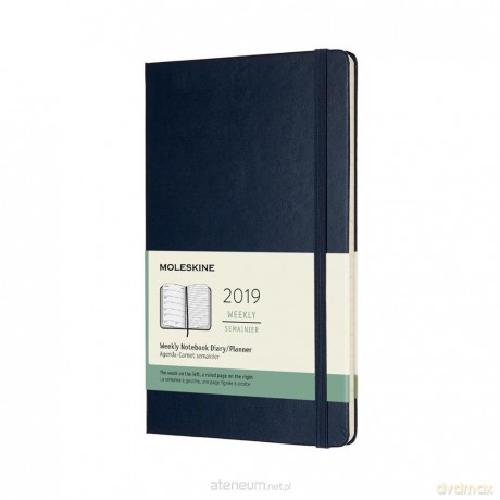 Kalendarz 2019 tygodniowy 12ML szafirowy [KALENDARZ]