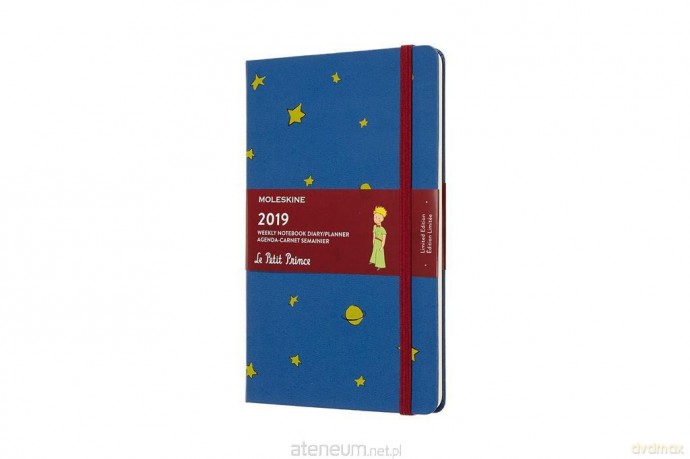 Kalendarz 2019 tygodniowy12ML niebieski Mały Książe [KALENDARZ]