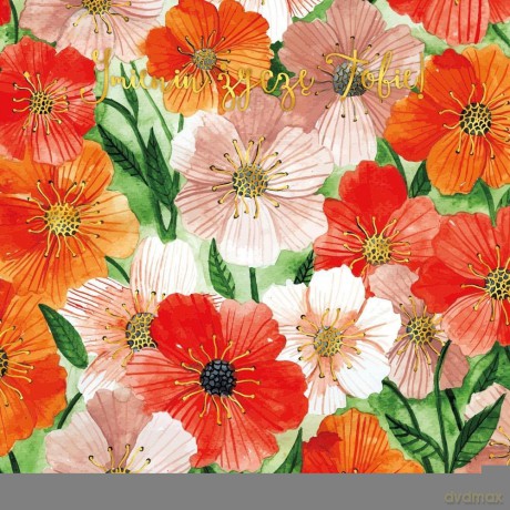 Karnet 155x155 Kwiaty berberysy