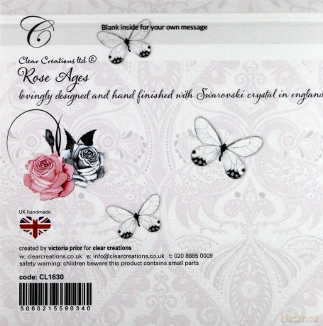 Karnet Swarovski kwadrat CL1630 Urodziny 30