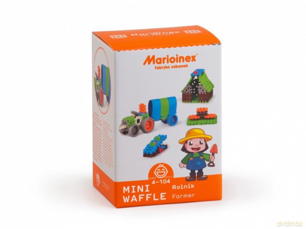 Klocki konstrukcyjne Mini Waffle Rolnik Zestaw Średni [KLOCKI]