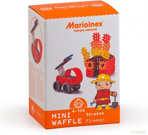 Klocki konstrukcyjne Mini Waffle Strażak Zestaw Średni [KLOCKI]