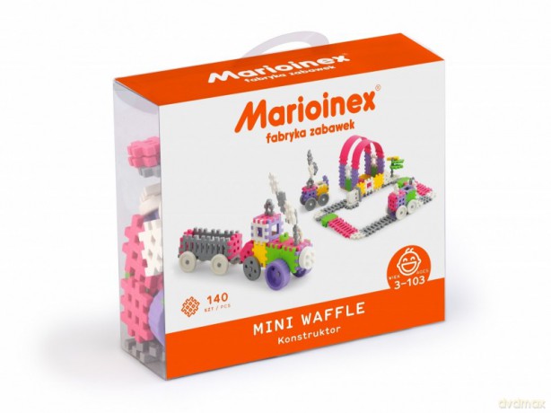 Klocki waffle mini 140 sztuk dziewczynka [KLOCKI]