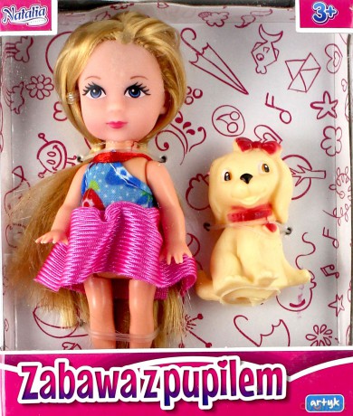Lalka Natalia Dziewczynka z pieskiem