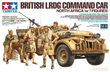 Model plastikowy Brytyjski pojazd dowodzenia LRDG w Afryce Północnej 1/35 + 7 figurek