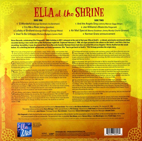 Ella Fitzgerald: Ella At The Shrine: Prelude To Zardi's [Winyl]