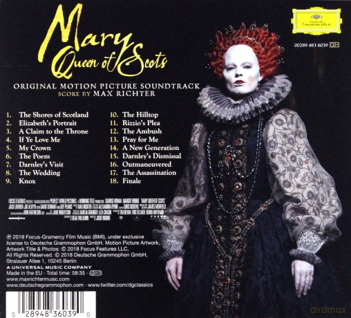 Mary Queen Of Scots soundtrack (Maria, królowa Szkotów) (Max Richter) [CD]