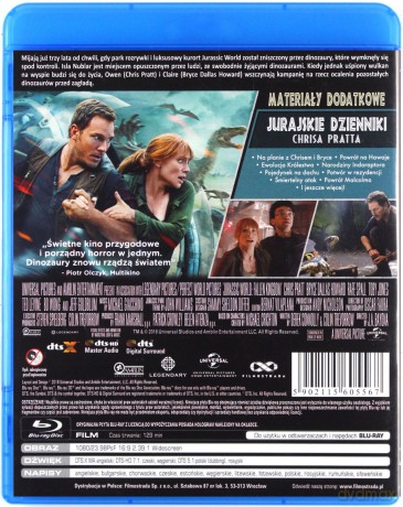 Park Jurajski / Park Jurajski 2. Zaginiony świat / Park Jurajski 3 / Jurassic World / Jurassic World: Upadłe Królestwo Pakiet [5xBlu-Ray]