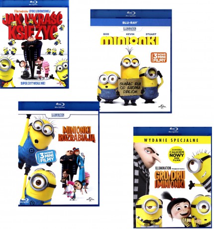 Jak ukraść księżyc / Minionki 1-4 Pakiet [4xBlu-Ray]
