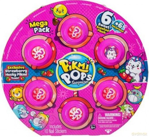 Maskotki Pikmi Pops Sezon 2 Mega 6-pak + akcesoria Truskawka