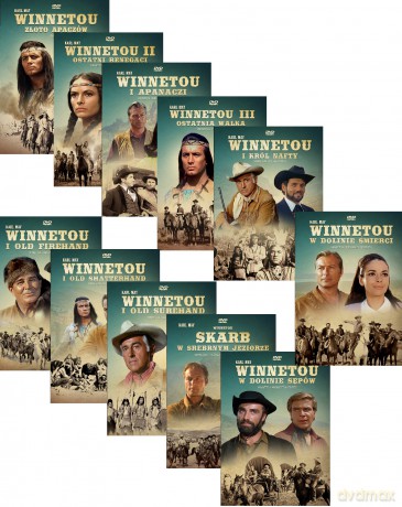 Winnetou Kolekcja: Złoto Apaczów / Ostatni Renegaci / Ostatnia Walka / Apanaczi / Król Nafty / Old Firehand / Old Shatterhand / Old Surehand / Skarb w Srebrnym Jeziorze / W dolinie Sępów / W Dolinie Śmierci Pakiet [11DVD]