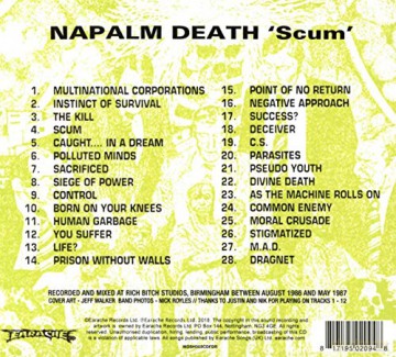 Napalm Death: Scum (digipack) [CD]