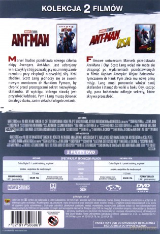 Ant-Man. Kolekcja dwóch filmów (Disney) [BOX] [2DVD]