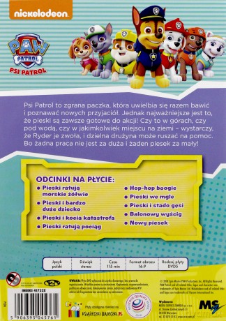 Psi Patrol: Pieski ratują króliki / Superpsa / Skarb Wilbura / Fajerwerki / Kosmitę / Psiu-Fu / Nowy Piesek Pakiet [7DVD]