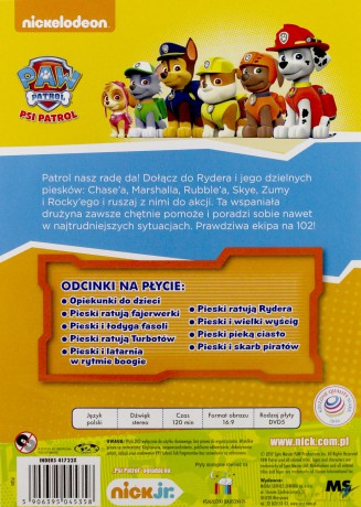 Psi Patrol: Pieski ratują króliki / Superpsa / Skarb Wilbura / Fajerwerki / Kosmitę / Psiu-Fu / Nowy Piesek Pakiet [7DVD]