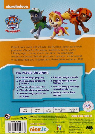 Psi Patrol: Pieski ratują króliki / Superpsa / Skarb Wilbura / Fajerwerki / Kosmitę / Psiu-Fu / Nowy Piesek Pakiet [7DVD]