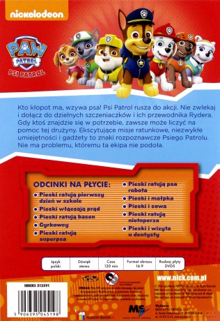 Psi Patrol: Pieski ratują króliki / Superpsa / Skarb Wilbura / Fajerwerki / Kosmitę / Psiu-Fu / Nowy Piesek Pakiet [7DVD]