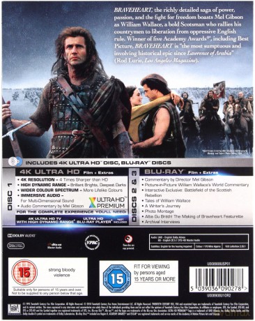Braveheart - Waleczne Serce [Blu-Ray 4K]+[Blu-Ray]