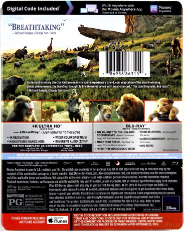 The Lion King (Król Lew) (Disney) [Blu-Ray 4K]+[Blu-Ray]