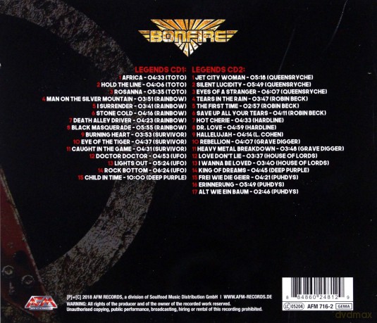 Bonfire: Legends [2CD]