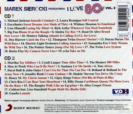 Marek Sierocki Przedstawia: I Love 80's vol. 3 [2CD]