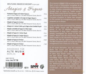 Mozart: Adagios & Fugues Akademie Fur Alte Musik Berlin [CD]
