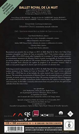 Sebastien Dauce Ensemble Correspondances: Ballet Royal De La Nuit [3CD]+[DVD]