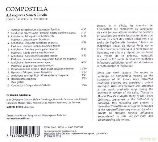 Ensemble Organum: Compostela (digipack) [CD]
