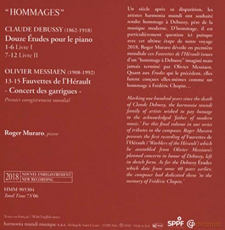 Claude Debussy: Etudes Muraro [CD]