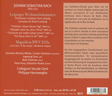 Bach: Leipziger Weihnachtskantaten Herreweghe [2CD]