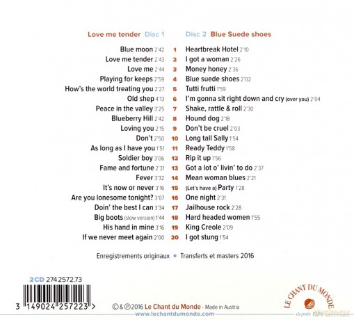 Elvis Presley: Love Me Tender Blue Suede Shoes (digipack) [2CD]