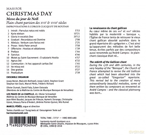 Ensemble Organum: Messe Du Jour De Noel (digipack) [CD]