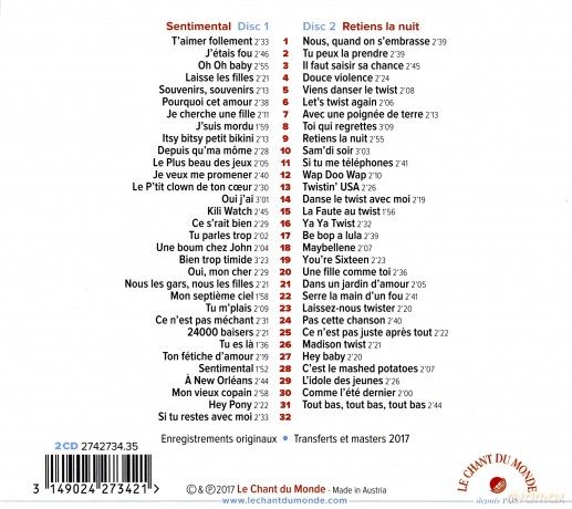 Johnny Hallyday: Sentimental (digipack) [2CD]