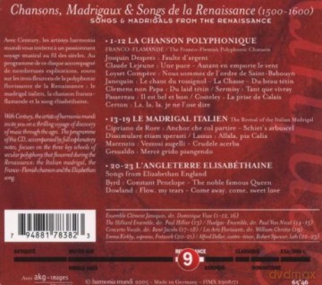 Chansons De La Renaissance: Songs Of The Renaissance (digipack) [CD]