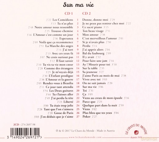 Charles Aznavour: Sur Ma Vie (digipack) [2CD]