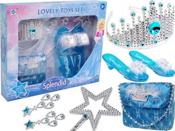 Zestaw Księżniczki - Buty, Torebka, Diadem, Pantofelki, Kolczyki