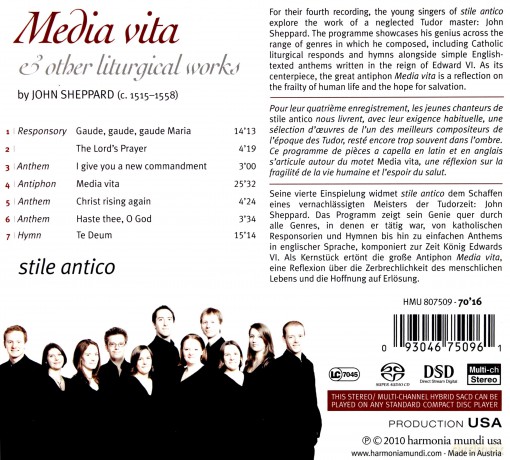 Stile Antico: Media Vita Sheppard [SACD]