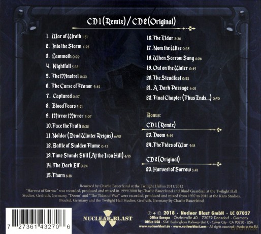 Blind Guardian: Nightfall In Middle Earth Remixed Remastered (digipack) [2CD]