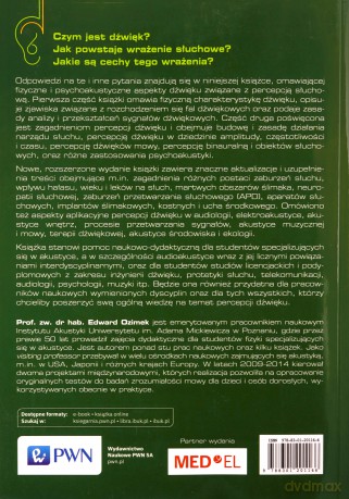 Dźwięk i Jego Percepcja. Aspekty Fizyczne i Psychoakustyczne - Edward Ozimek [KSIĄŻKA]