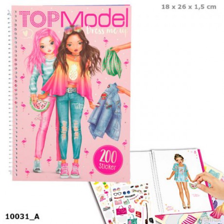 Kolorowanka z Naklejkami Tropical Flamingo Top Model